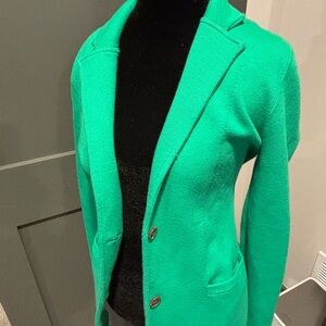 J Crew Green Knit Blazer w/Buttons XS